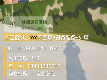 屯昌 迷彩漆喷涂价格（按平方米计费）